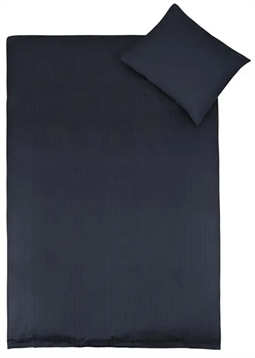 Blåt junior sengetøj 100x140 cm - Mørkeblå sengesæt junior - 100% bomuldssatin