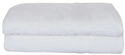 Badehåndklæder - Pakke á 2 stk. 70x140 cm - Hvide - 100% Bomuld