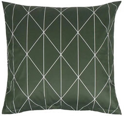 Pudebetræk 60x63 cm - Graphic harlekin -  Grøn - 100% Bomuldssatin 