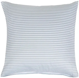 Pudebetræk 50x70 cm - Narrow lines blue - blå - 2 i 1 design - 100% Bomuldssatin 