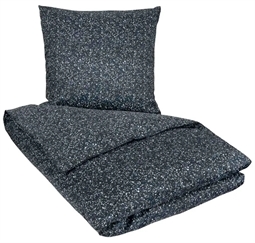 Sengetøj 140x200 cm - Bomuldssatin sengetøj - Marble blue - By Night sengesæt 