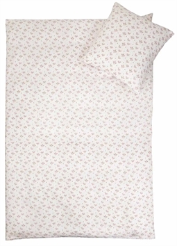 Junior sengetøj 100x140 cm - Summer white - 100% Bomuldssatin - By Night sengesæt 