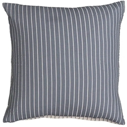 Pudebetræk 60x63 cm - Bæk og Bølge - 2 i 1 design - Blåt & hvid stribet - 100% Bomuld - By Night