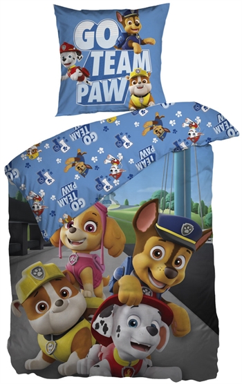 Økologisk Paw Patrol sengetøj 140x200 cm - Børnesengetøj - Vendbart sengesæt i 100% økologisk bomuld