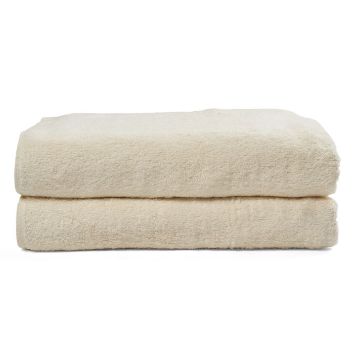 Badehåndklæder - 2 stk. - 70x140 cm - Natur - 100% Bomuld - Håndklædepakke fra Nordisk tekstil