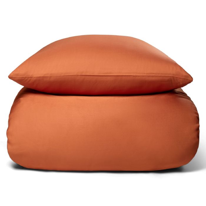 Bambus sengetøj - 100% Naturligt bambus - Orange, satinvævet sengesæt