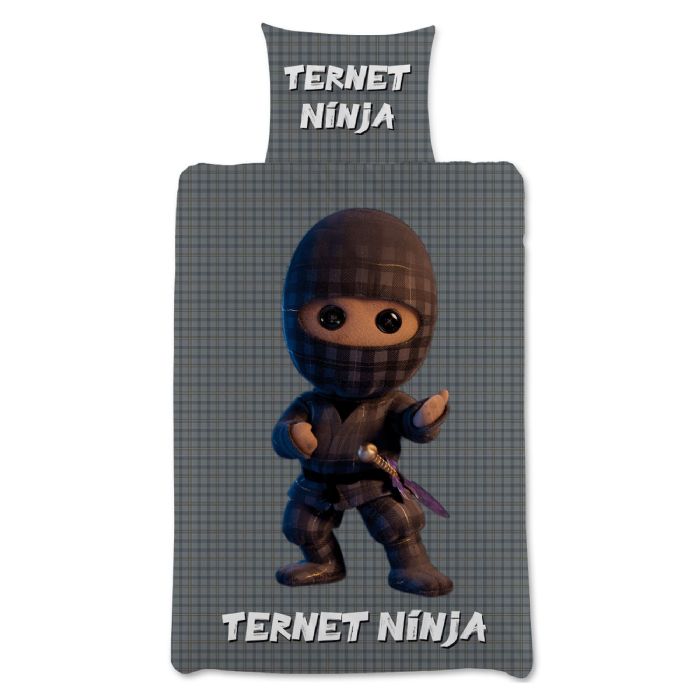 Ternet Ninja sengetøj - Blød og lækker bomuldskvalitet - 140x200 cm - Super cool dynebetræk