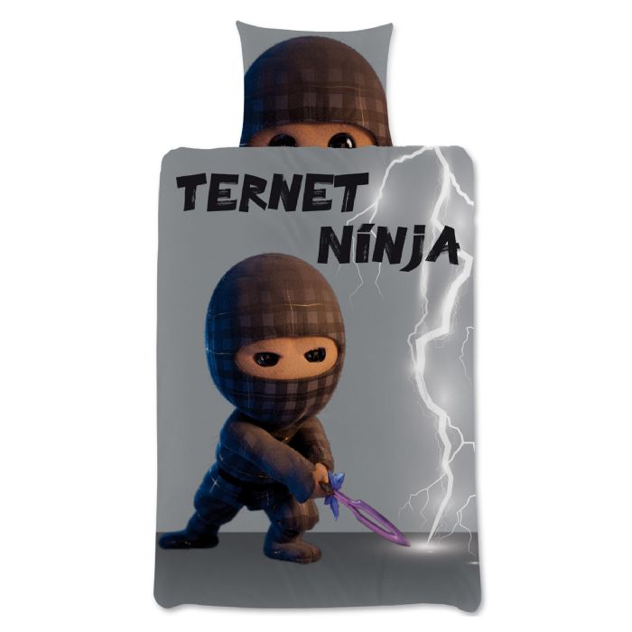 Ternet Ninja sengetøj - Blød og lækker bomuldskvalitet - 140x200 cm - Vendbart dynebetræk  
