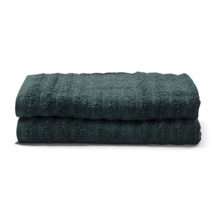 Badehåndklæder 2 stk. i 100% kæmmet bomuld - Bløde grønne håndklæder 70x140 cm fra Borg Living