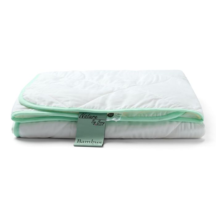 Bambus king size sommerdyne - 100% allergivenlig bambus fyld - 240x220 cm - Nature By Borg bambusdyne med blødt bambusbolster 