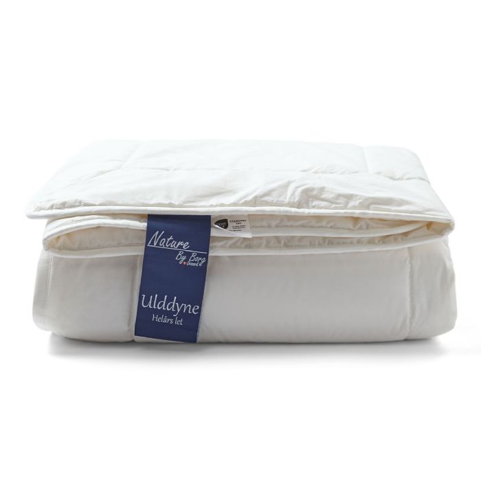 Dobbelt ulddyne - 100% ren ny europæisk uld - OEKO-TEX certificeret let helårsdyne - 200x220 cm - Nature By Borg dobbeltdyne af uld 