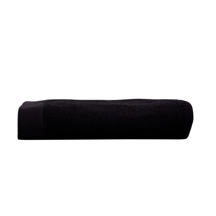 Badelagen - 100% Blødt bomuld med høj absorberingsevne - 100x150 cm - Sort - Stort håndklæde fra danske By Borg