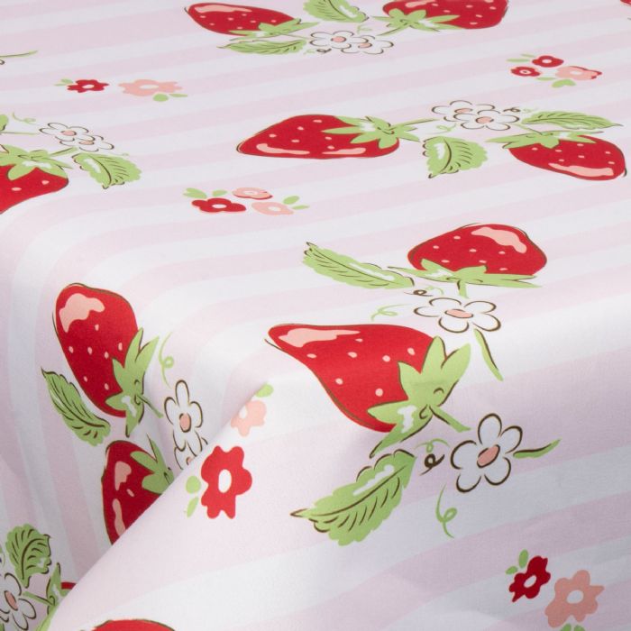 Tekstil voksdug - 140 cm bred - Strawberry Dream - Voksdug med akrylbelægning