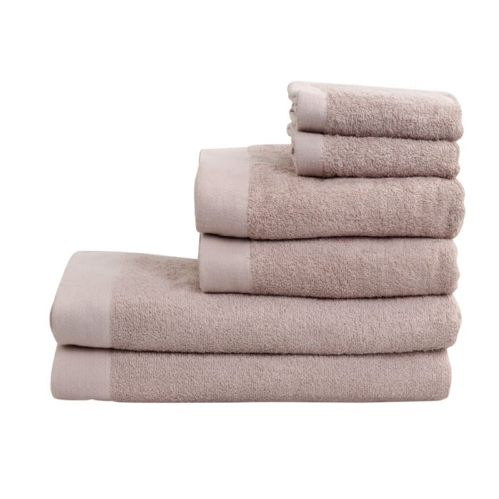 Rosa Håndklædepakke med 6 stk. - 100% Blødt bomuld med høj absorberingsevne - Rosafarvet håndklæder fra danske By Borg
