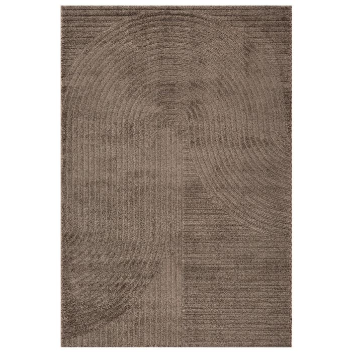 Gulvtæppe - 160x230 cm -  Vævet - Brun med mønster - Elio - Nordstrand Home