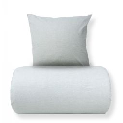 Sengetøj 140x200 cm - Bomulds flonel - Green Melange 