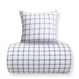 Sengetøj - Bæk og Bølge - 100% bomulds krep - Blå tern