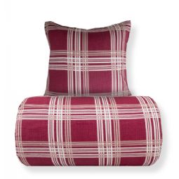 Sengetøj - Bæk og Bølge - 100% bomulds krep - Røde tern