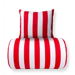 Sengetøj - 100% bomuldssatin - Nordic Stripe - Brede røde striber