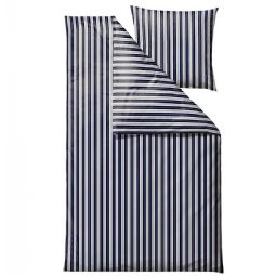 Sengetøj - 100% bomuld - Södahl Flow - Blå stribet
