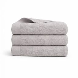 Bomulds håndklæde - 100% bomuld - Valmue - Lysegrå