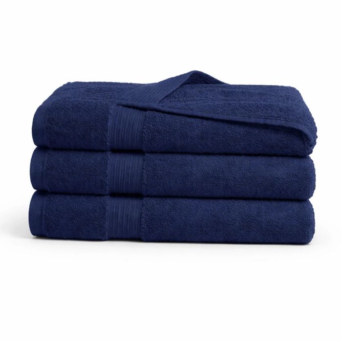 Bambus håndklæde - Bambus/bomuld - Mørkeblå