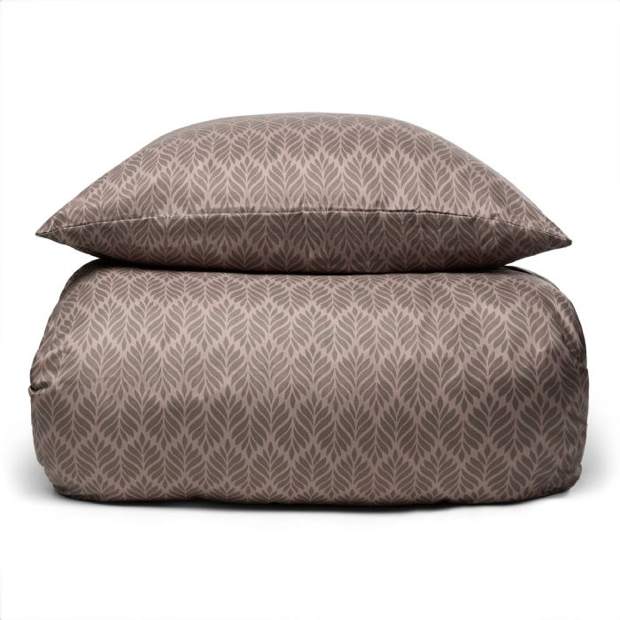 Sengetøj 140x220 cm - Mønstret brunt sengesæt - Microfiber sengelinned - IN Style sengelinned 