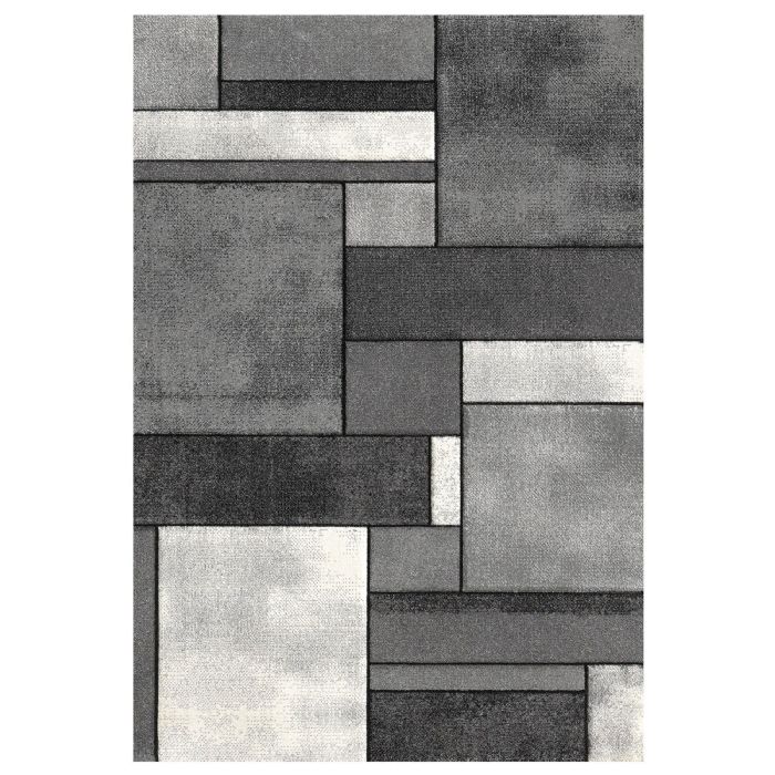 Gulvtæppe - 120x170 cm - Grå med mønster - Brilliance - Nordstrand Home