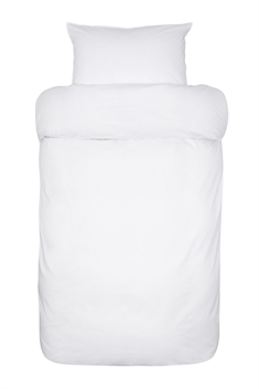 Satin sengetøj 140x200 cm - Siena hvid - Ensfarvet sengetøj - 100% egyptisk bomuldssatin - Sengesæt fra Høie