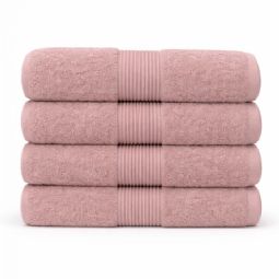 Økologisk håndklæde - 100% GOTS-certificeret bomuld - Støvet rosa