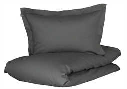 Sengetøj dobbeltdyne 200x220 cm - Turistrib grå - Dobbeltdyne betræk i 100% Økologisk bomuldssatin - Turiform sengetøj