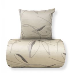 Sengetøj - 100% bomuldssatin - Iris - Beige blomster print