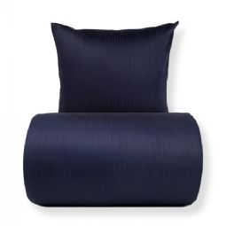 Sengetøj - Egyptisk bomuld - Mørkeblå jacquardvævede striber