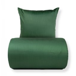 Sengetøj - Egyptisk bomuld - Grønne jacquardvævede striber