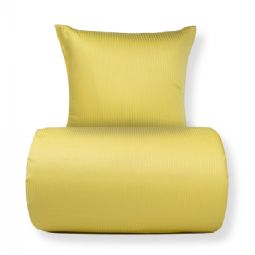 Sengetøj - Egyptisk bomuld - Gule jacquardvævede striber