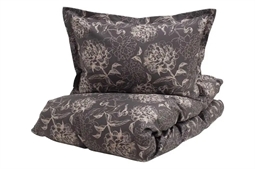 Borås sengetøj - 140x200 cm - Aila black - Sengesæt i 100% bomuldssatin - Borås Cotton sengelinned