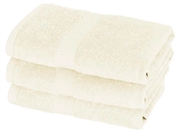 Håndklæde - 50x100 cm - Diamant - Creme - 100% Bomuld - Bløde håndklæder fra Egeria