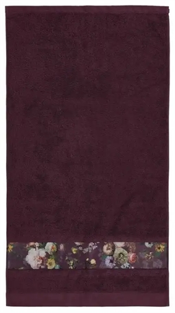 Essenza Fleur - Gæstehåndklæde - 30x50 cm - Lilla - 100% Bomuld - Håndklæder fra Essenza