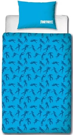 Fortnite sengetøj 150x210 cm - Fortnite sengesæt - 2 i 1 design - 100% bomuld