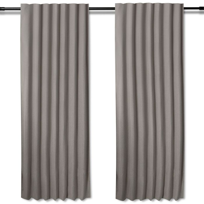 Ekstra langt mørklægningsgardin - 1 stk. færdigsyet gardin 140x300 cm - Sandfarvet - Nordstrand Home blackout gardinlængder med rynkebånd