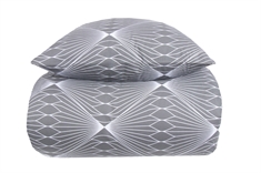 Sengetøj 140x200 cm - Diamond grey - Sengelinned i 100% Bomuld - Borg Living sengesæt