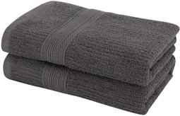Håndklæde pakke - 2 stk 50x100cm - Antracitgrå - 100% Bomuld