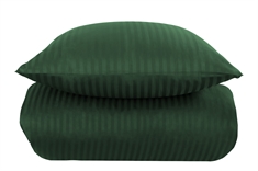 Grønt sengetøj - 140x220 cm - Stribet sengetøj - 100% Bomuldssatin