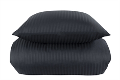 Sengetøj dobbeltdyne 200x200 cm - Mørkeblåt sengetøj i 100% Bomuldssatin - Borg Living sengelinned