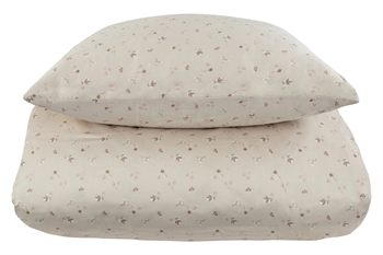 Bomuldssatin sengetøj - 140x220 cm - Soft wood - Blødt sengetøj - By Night sengelinned