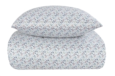Sengetøj 140x220 cm - Potpuri blue - Blomstret sengesæt - 100% Bomuldssatin sengetøj - By Night