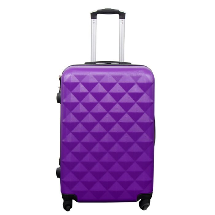 Kuffert tilbud - Hardcase - Str. Medium - Diamant Lilla - Smart rejsekuffert