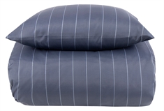 Sengetøj - Blå stribet sengesæt - Borg Living sengelinned i polycotton 