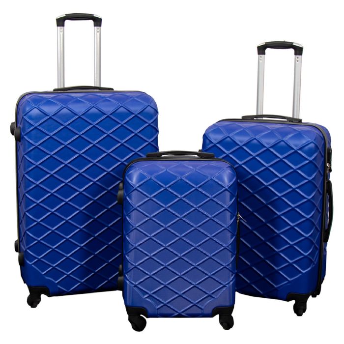 Kuffertsæt - 3 stk. - Hardcase kuffert - Harlequin mønster
