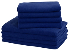 Microfiber håndklæder - 8 stk i pakke - Blå - Letvægts håndklæder 